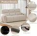 3 Seater Power Reclining Sofa, Overstuffed Recliner Couch with USB and Type-C Charge Ports, Reclining Couches for Living Room, Home Theater, RV (Beige, Fabric)