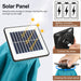 Solar Patio Umbrella with a Centre Light, 9 FT Aqua Blue