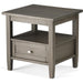 Warm Shaker Solid Wood Rectangle End Table - Farmhouse Grey