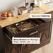43" Farmhouse Sideboard Buffet Cabinet, Rustic Brown