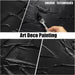 Large Hand Painting 3D Textured Canvas Wall Art for Living Room, Neutral Abstract Black Minimalismt Painting Handmade Picture Artwork Wall-Decor for Bedroom Office, Size 40X20 Inches