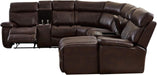 Ultra-Soft Leather Reclining Sectional Sofa with Chaise