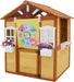 Wooden Playhouse for Kids Outdoor Play House for Kids, with Working Door, Windows, Flowers Pot Holder, Playhouses for Kids Pretend Play House 44.6"X 39" X 50.9"