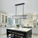 Antique Black FiftyFiveInch Beaded Crystal Chandelier