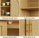 31.7" Sideboard Buffet Cabinet with Storage, Light Oak