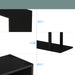 S Shaped Bookshelf, Modern Geometric Bookcase, 6-Tier Black Display Case Book Shelf