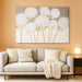 Large Hand Painted Wall Art White Hydrangea Canvas Wall Decor, Modern Floral Wall Decor, 3D Textured Oil Painting, Large Canvas Wall Art for Living Room Bedroom Office Decoration 40X28 Inch