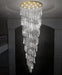 D40'' X H120'' Crystal Chandelier High Ceiling Chandeliers for Entryway Large Raindrop Chandeliers LED Dimmable Flush Mount Light Fixtures for Staircaes Foyer Hallway Living Room Bulbs Included Gold