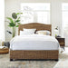 Queen Size Panel Bed with Headboard, Footboard, Platform, Wooden Slats in Wood, in Natural, No Box Spring Needed, Easy Assembly, up to 600 Lbs Weight Capacity