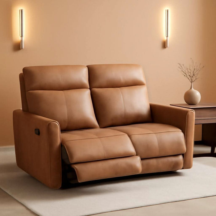 Mnul Loveset Recliner Sof, Wll-Hugger 2 Set Reclining Love Set Couches, Lethire Reclining Sof Set, Double Seter Recliner Chir for Living Room, Office, prtment, Brown