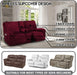 Reclining Love Seat with Middle Console Slipcover, 8-Piece Velvet Stretch Loveseat Reclining Sofa Covers, 2 Seat Loveseat Recliner Cover, Thick, Soft, Washable, Loveseat Slipcovers (Burgundy - Wine)