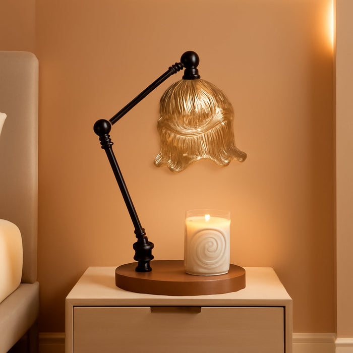 Candle Warmer Lamp, Dimmable Candle Lamp Warmer with Flexible Arm for Customizable Angles, Timer, Bedroom Living Room Home Decor Wax Melt Warmer, Gifts for Mom, with 2 Bulbs