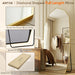 Full Length Mirror, 71"X32" Floor Mirror, Free Standing Wall Mounted or Leaning Full Body Mirror with Aluminum Alloy Frame, Diamond Irregular for Bedroom Entryway Cloakroom, Gold