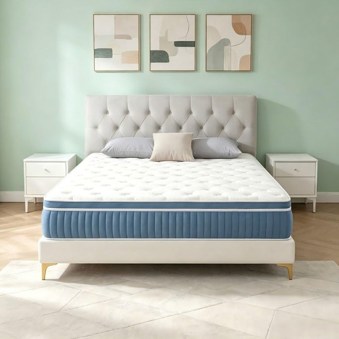 Queen Mattress, 12 Inch Hybrid Queen Size Mattress in a Box