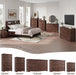 Walnut 4 Drawer Dresser for Bedroom, 36" Tall Chest of Drawers
