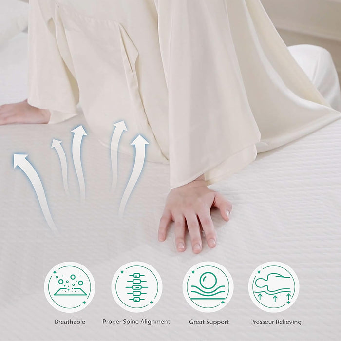 Full Mattress - 8 Inch Green Tea Memory Foam Mattress - Full Mattresses in a Box - Certipur-Us Certified Fiberglass Free - Gel Layer - Medium Firm - 54"X75"