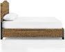 Queen Size Panel Bed with Headboard, Footboard, Platform, Wooden Slats in Wood, in Natural, No Box Spring Needed, Easy Assembly, up to 600 Lbs Weight Capacity