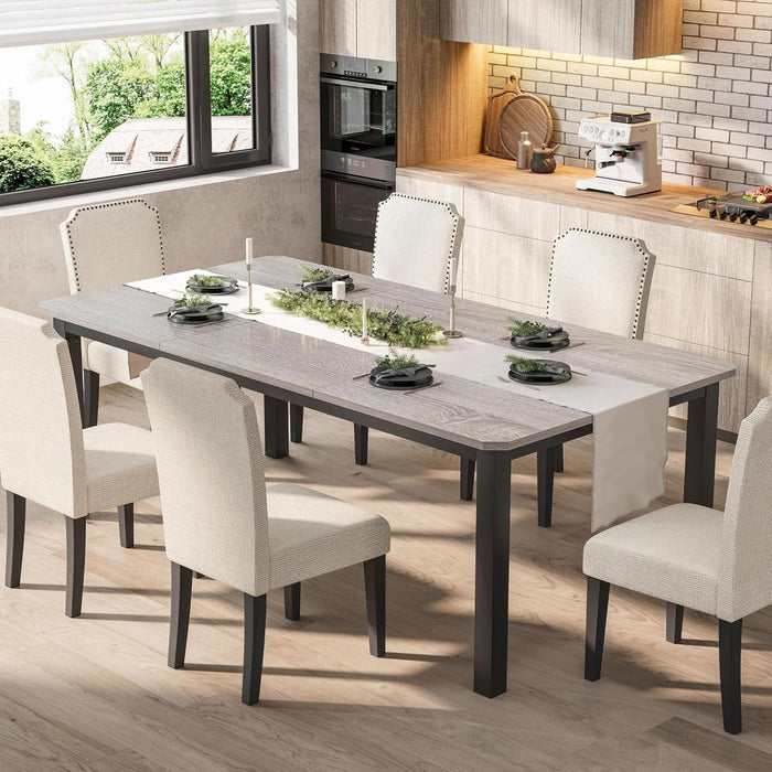 78.7″ Dining Table for 8-10 People, Large Kitchen Table (Only Table)