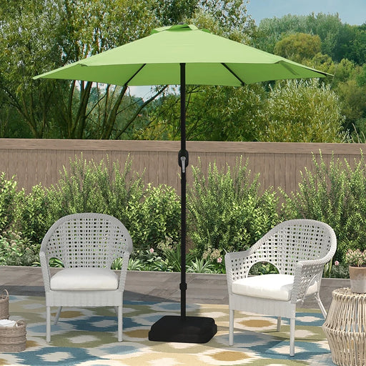 7.5Ft Patio Umbrella with Crank - Green