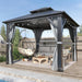 10x10 Outdoor Gazebo Weatherproof Privacy Curtains