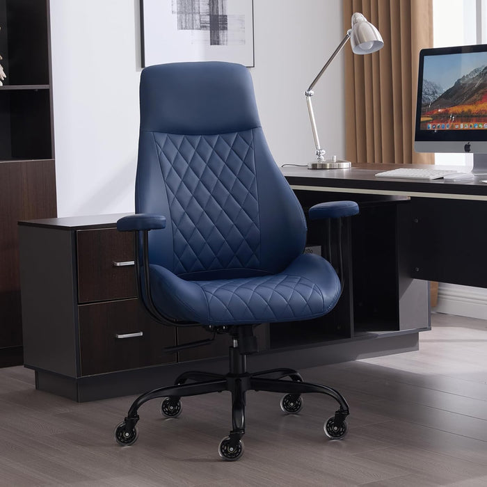 Blue Ergonomic Executive Chair With Lumbar Support
