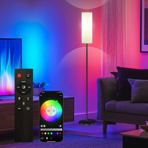 Smart LED 67InchTall FloorLamp With AppControl RGB