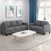 Gunmetal Modern Loveseat: Stylish and Comfortable