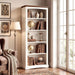 Farmhouse Bookcase 70 Inches Tall White TwoToneFinish