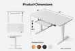 Standing Desk with Keyboard Tray, 48 X 24 Inch Adjustable Height Sit Stand Desk with Memory Presets for Home Office, Ergonomic Computer Workstation, White
