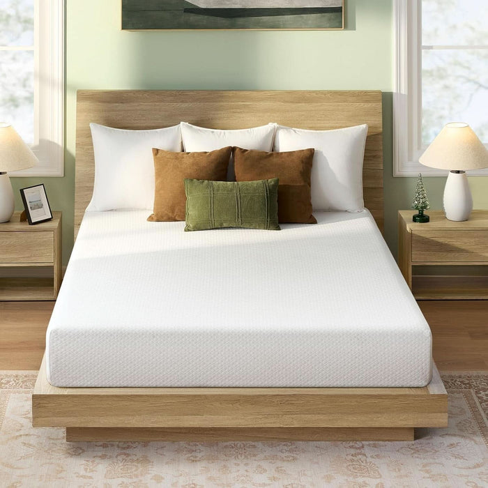 Twin Size Mattress, 10 Inch Gel Memory Foam Mattress in a Box, Fiberglass Free, Breathable for Cooler Sleep Supportive & Pressure Relief, Certipur-Us Certified, White