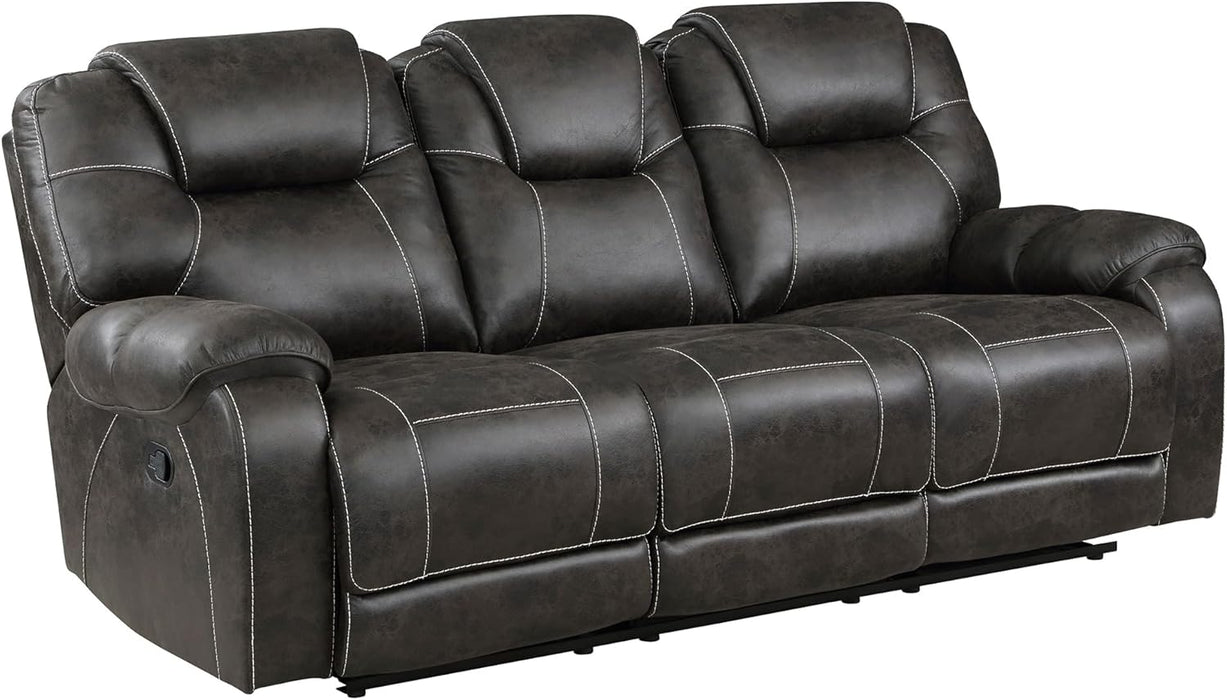 Recife 2-Piece Reclining Living Room Sofa Set, Chocolate