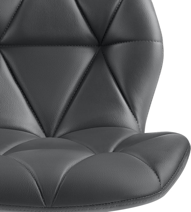 Grey Bar Stools Set of 2, PU Leather Bar Chairs with Backrest, Height Adjustable Swivel Island Stools for Bar, Kitchen Counter, Grey