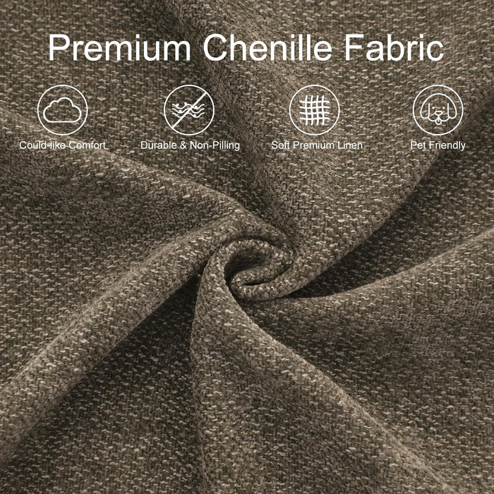 45" Accent Chair with Seat Storage, Oversized Single Sofa Chair, Modern Chenille Fabric Armchair for Living Room/Office with Wide Armrests, Side Pockets, Usb/Washable Covers(Brown)