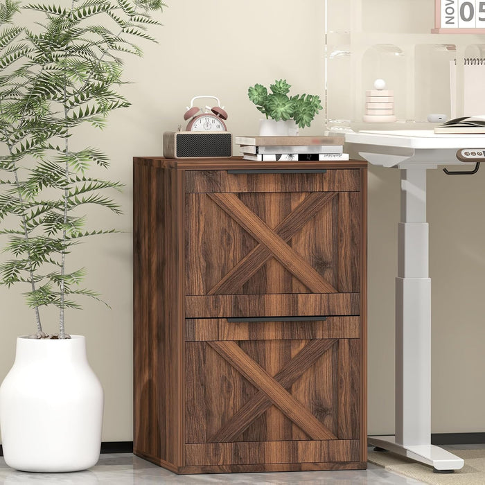 Wood Filing Cabinet, 2 Drawer File Cabinet for Home Office