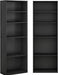 Jaya 5-Tier Book Shelf Set of 2, Adjustable Shelf, Black