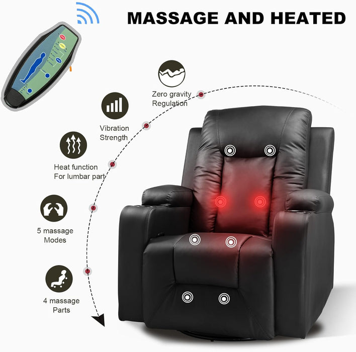 Rocking Recliner Chair with Massage & Heat