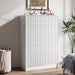 31.5" Wide Modern Curved 5 Drawer Dresser，White
