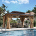 12x16 Weatherproof Cedar Gazebo With Polycarbonate Roof