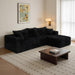 103Inch LShaped Modular Sectional Sofa EbonyVelvet