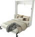 Queen-Size Murphy Desk Bed White-High-Gloss Finish