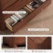Walnut Dresser for Bedroom with 6 Drawers, 47" W Modern Chest of Drawers with Unique Thickened Foot, Rounded Corner Design, Wooden Dresser Organizer for Bedroom, Living Room, Hallway