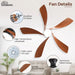 Smart Ceiling Fan With Dimmable Integrated Lighting