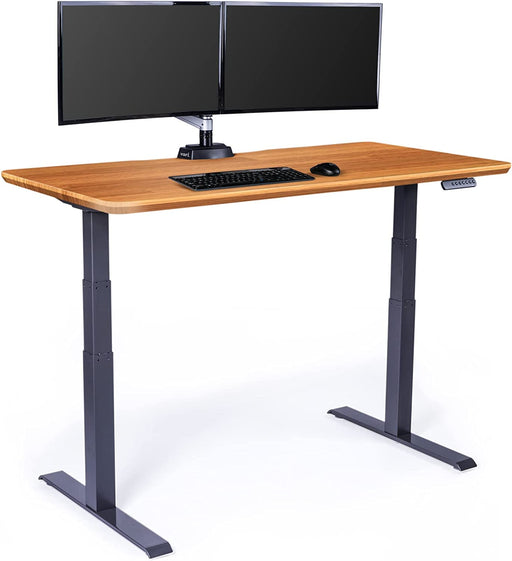Electric Standing Desk 60Inch With ButcherBlockTop