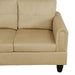 Modern Flannel Living Room Furniture Sets Sectional Couches and Sofas, L-Shaped Sectional Couch Sofa, Beige(No Ottoman)