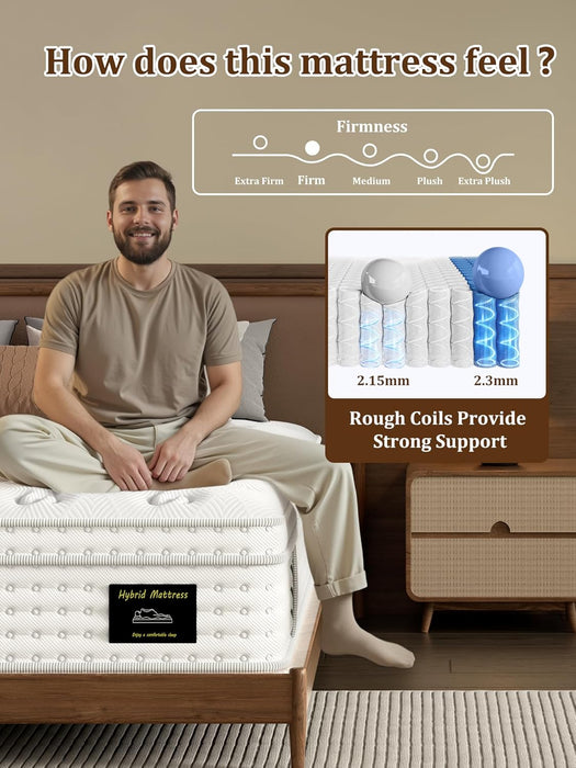 King Hybrid Mattress SuperPremium Cooling Memory Foam
