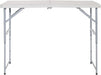 Office Star Resin Multipurpose Rectangle Table, 4-Feet Long, Height Adjustable, Center Folding Table, Light Gray