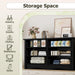 Black Dresser for Bedroom with 6 Drawers, 47.2" Wide Chest Storage Organizer and TV Stand for Living Room, Closet, Hallway, Dormitory
