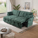 3 in 1 Sleeper Sofa Bed Reclining Convertible Couch with USB & Wheels – Adjustable Lounge Chair for Living Room Apartment 3-Seater 89.8 Inch in Green