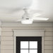 Fan Dempsey Low Profile Ceiling Fans with Lights and Remote, Flush Mount Ceiling Fan with Lights, Metal, Fresh White, 44 Inch LED