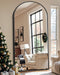 Full Length Floor Mirror Arched Standing Mirror with Aluminum Frame - Freestanding Wall Mount Leaning Body Mirror for Bedroom Living Room Entryway, 71" L X 28" W, Black